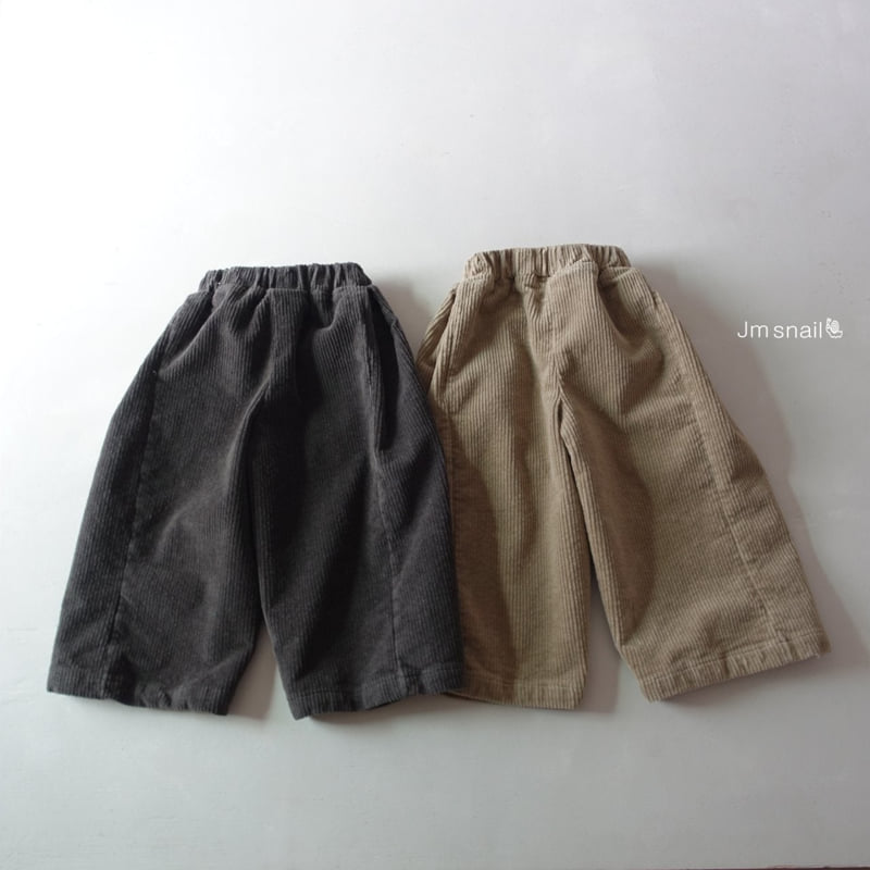 Jm Snail - Korean Children Fashion - #discoveringself - Corduroy Stretch Side Pleat Pants