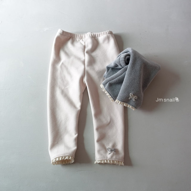 Jm Snail - Korean Children Fashion - #discoveringself - Double Brushed Ribbon Leggings - 2