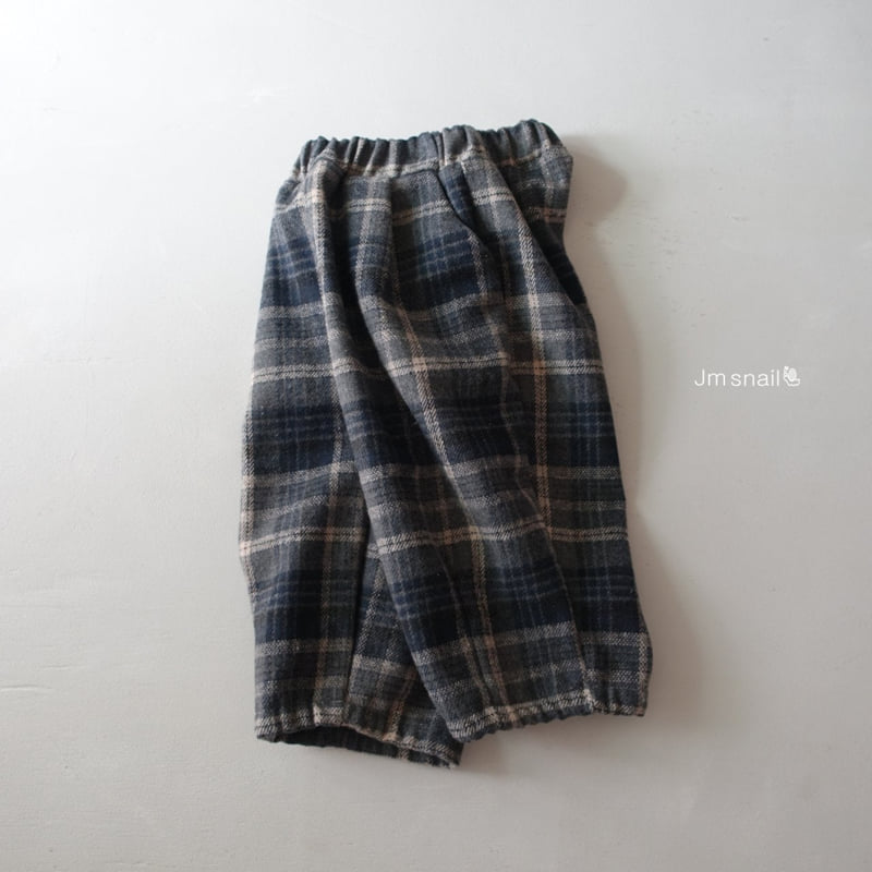 Jm Snail - Korean Children Fashion - #discoveringself - Check Dart Banding Pants