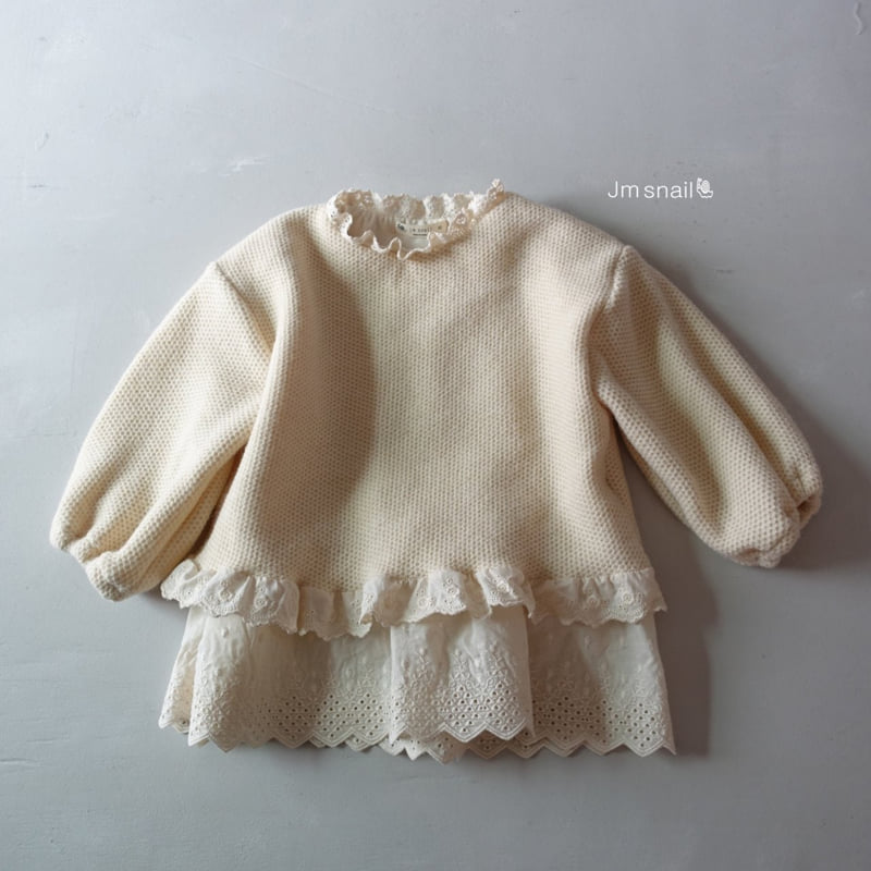 Jm Snail - Korean Children Fashion - #fashionkids - Edon Ribbed Double Lace Long Tee - 8