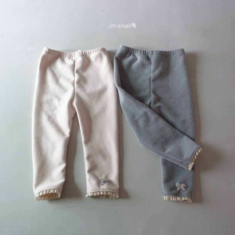 Jm Snail - Korean Children Fashion - #fashionkids - Double Brushed Ribbon Leggings - 3