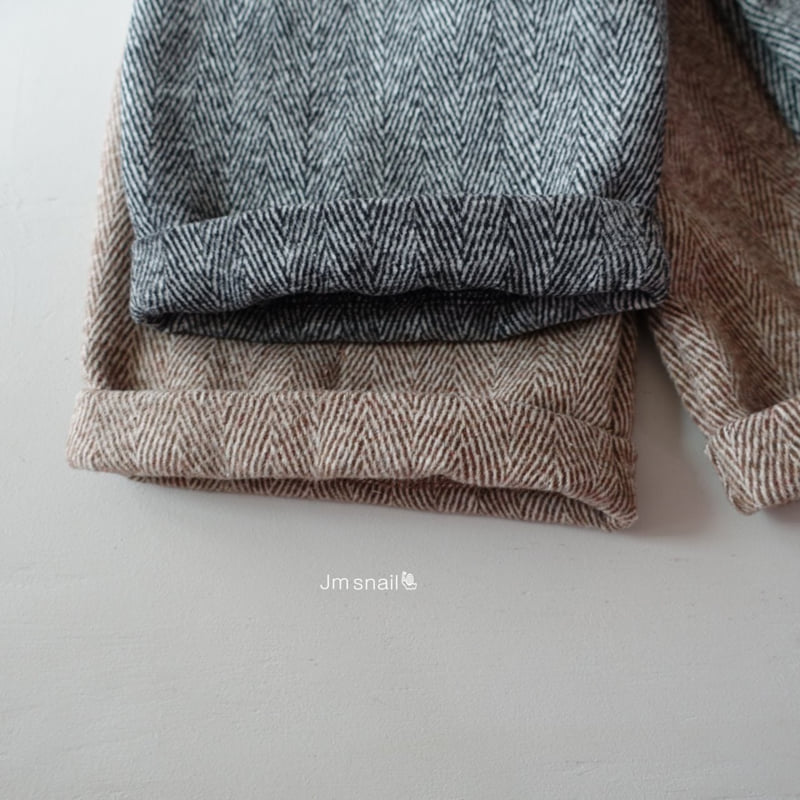 Jm Snail - Korean Children Fashion - #fashionkids - Herringbone Cuffed Pants