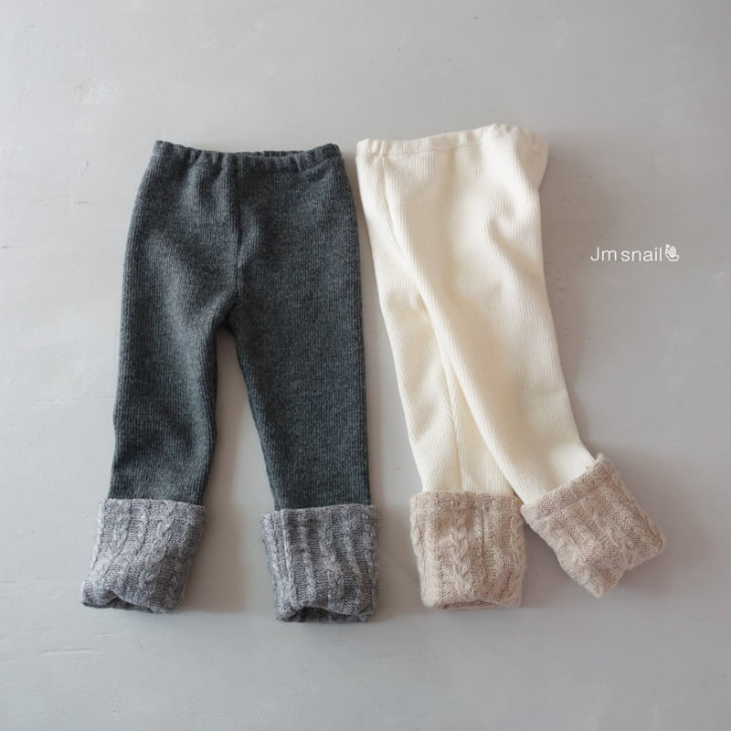 Jm Snail - Korean Children Fashion - #kidsshorts - Cable Leggings - 2