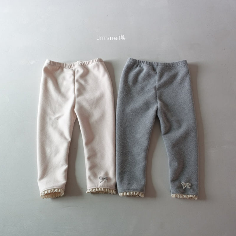 Jm Snail - Korean Children Fashion - #fashionkids - Double Brushed Ribbon Leggings - 4