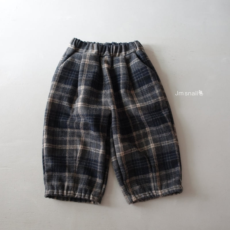 Jm Snail - Korean Children Fashion - #kidsshorts - Check Dart Banding Pants - 3