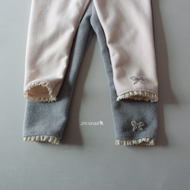 Jm Snail - Korean Children Fashion - #kidsstore - Double Brushed Ribbon Leggings - 5
