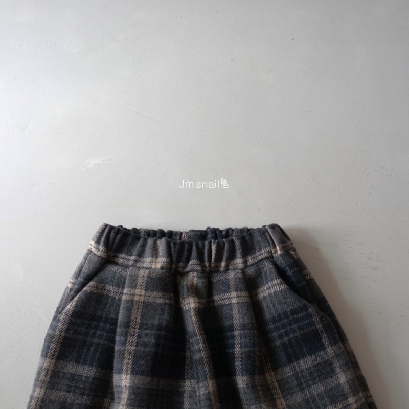 Jm Snail - Korean Children Fashion - #kidsshorts - Check Dart Banding Pants - 4