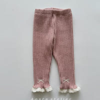 Jm Snail - Korean Children Fashion - #littlefashionista - Double Brushed Ribbon Leggings - 8