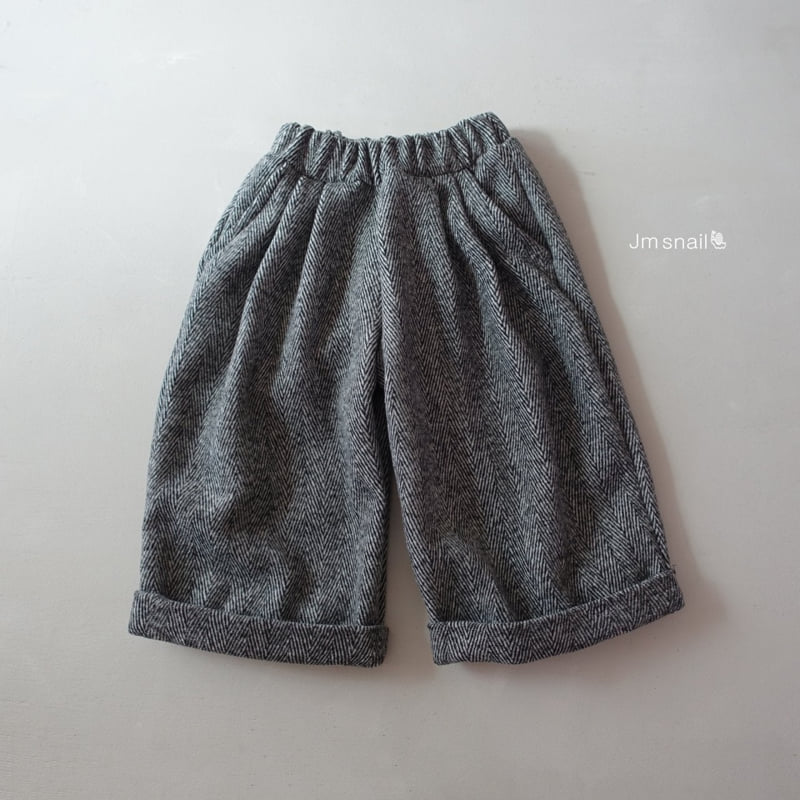 Jm Snail - Korean Children Fashion - #littlefashionista - Herringbone Cuffed Pants - 6