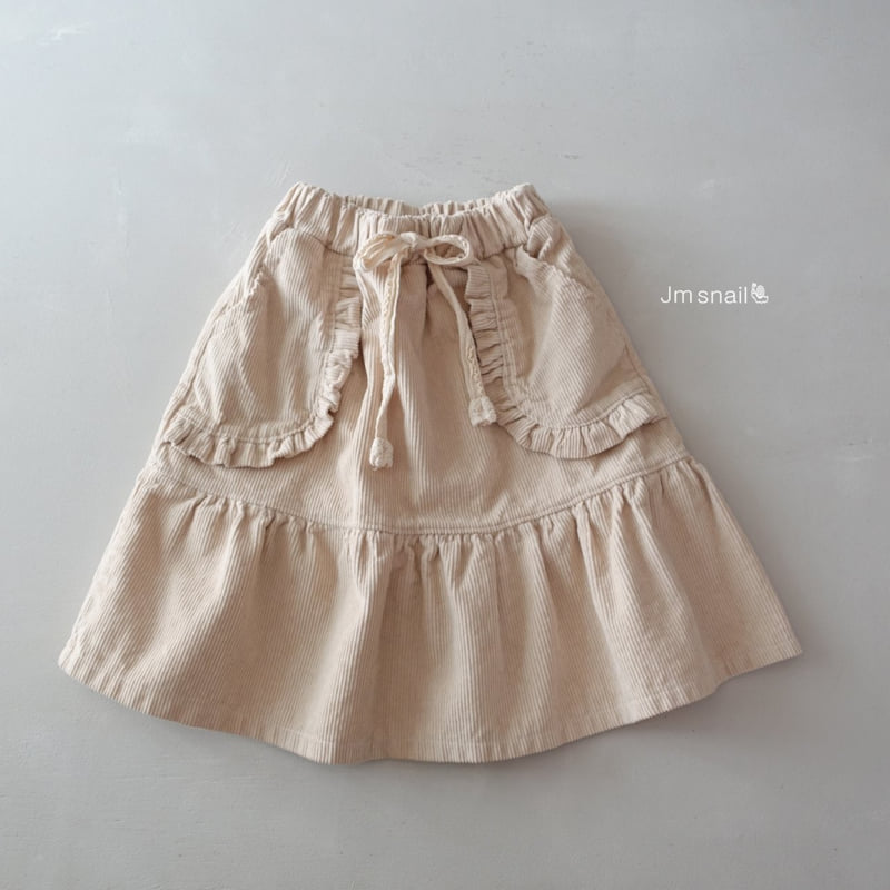 Jm Snail - Korean Children Fashion - #littlefashionista - Frill Pocket Corduroy Skirt