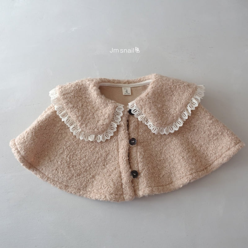 Jm Snail - Korean Children Fashion - #prettylittlegirls - Mellow Puff Collar Cape - 3