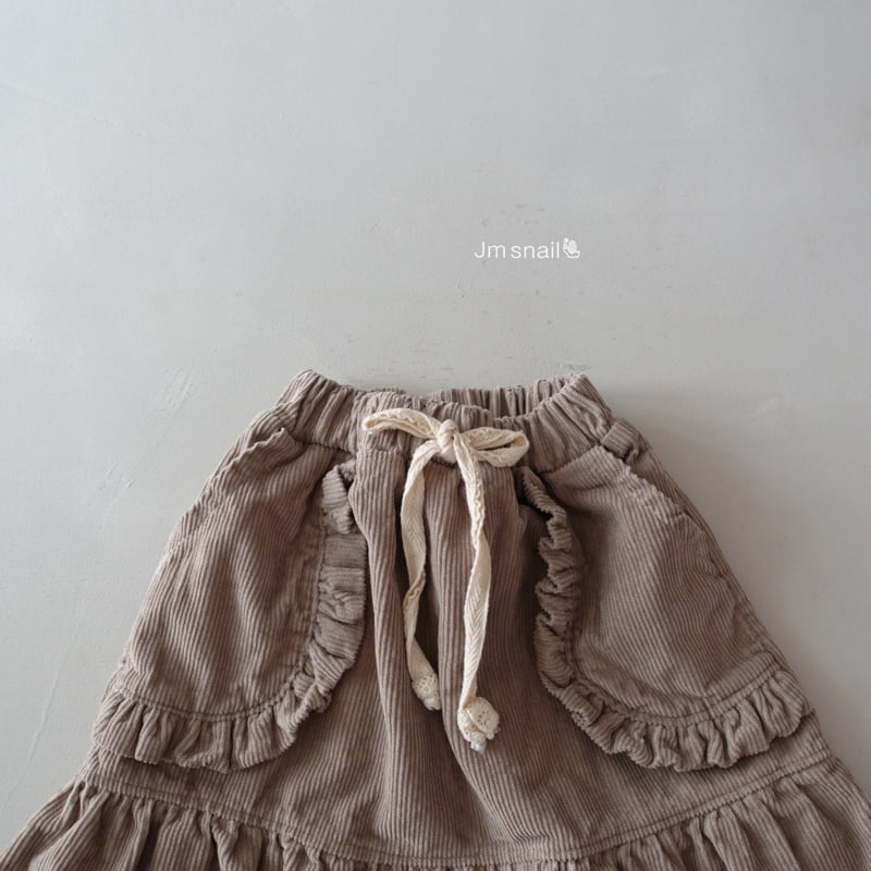Jm Snail - Korean Children Fashion - #minifashionista - Frill Pocket Corduroy Skirt - 4