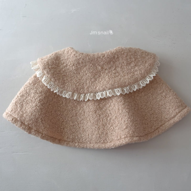 Jm Snail - Korean Children Fashion - #stylishchildhood - Mellow Puff Collar Cape - 6