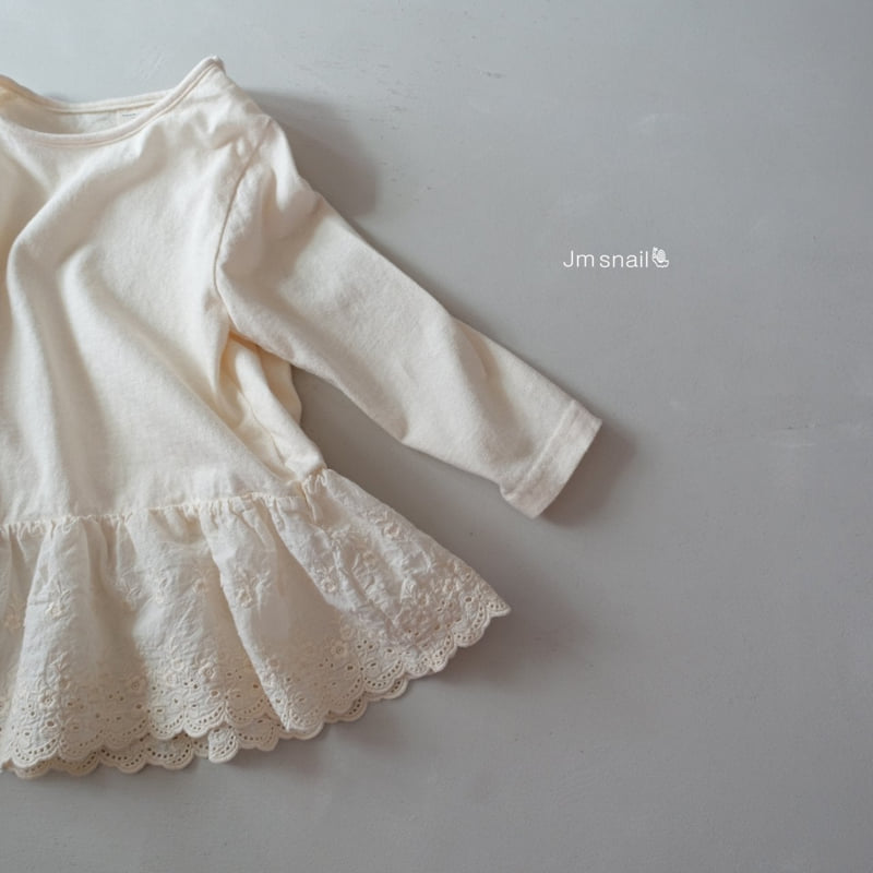 Jm Snail - Korean Children Fashion - #stylishchildhood - Inner Lace Tee - 2