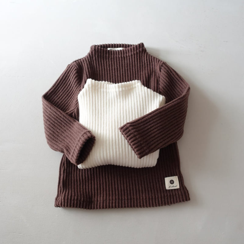 Jm Snail - Korean Children Fashion - #stylishchildhood - Kona Peach Ribbed Tee