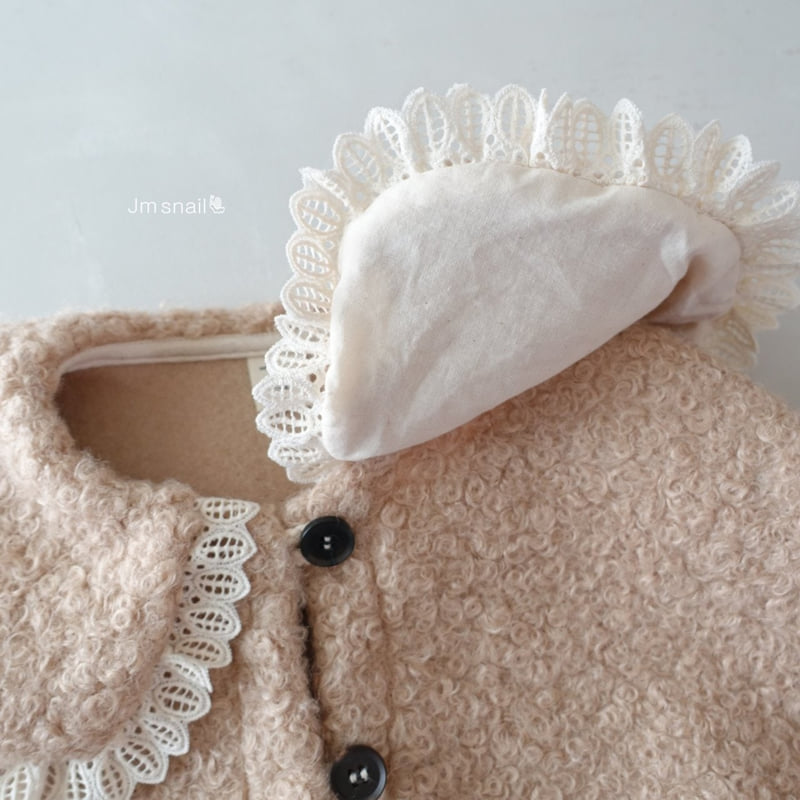 Jm Snail - Korean Children Fashion - #prettylittlegirls - Mellow Puff Collar Cape - 4