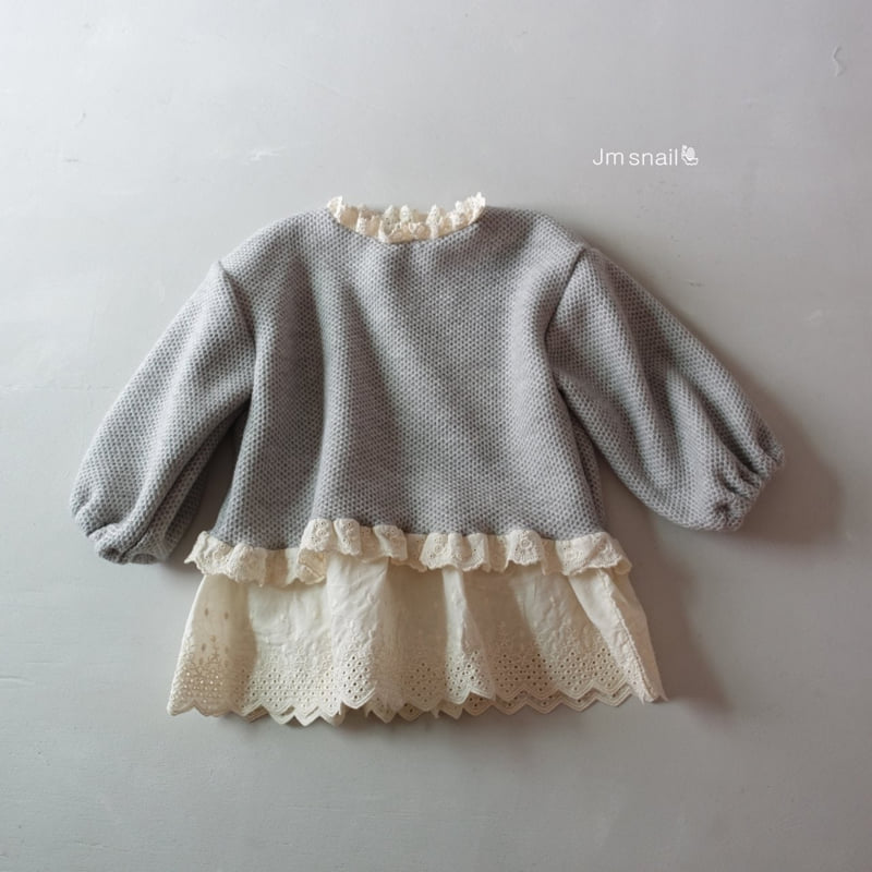 Jm Snail - Korean Children Fashion - #todddlerfashion - Edon Ribbed Double Lace Long Tee