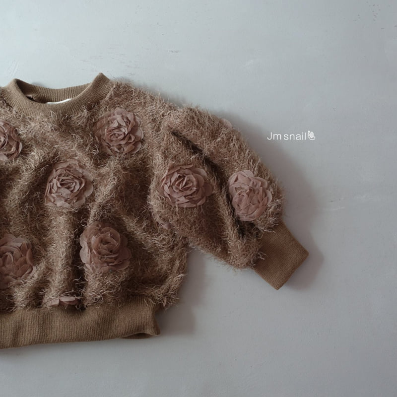 Jm Snail - Korean Children Fashion - #toddlerclothing - Rosy Flower Tee - 9