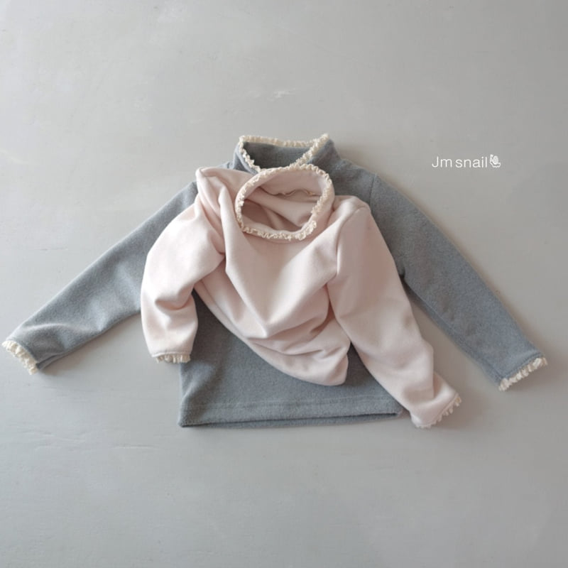 Jm Snail - Korean Children Fashion - #toddlerclothing - Double Brushed Lace Turtleneck Tee - 3
