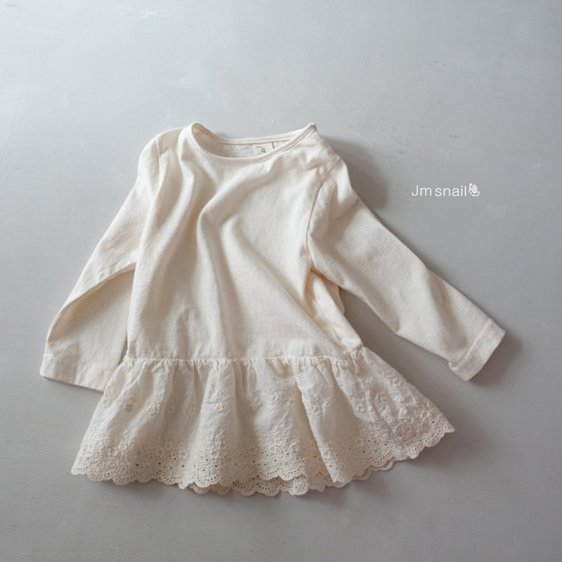Jm Snail - Korean Children Fashion - #toddlerclothing - Inner Lace Tee