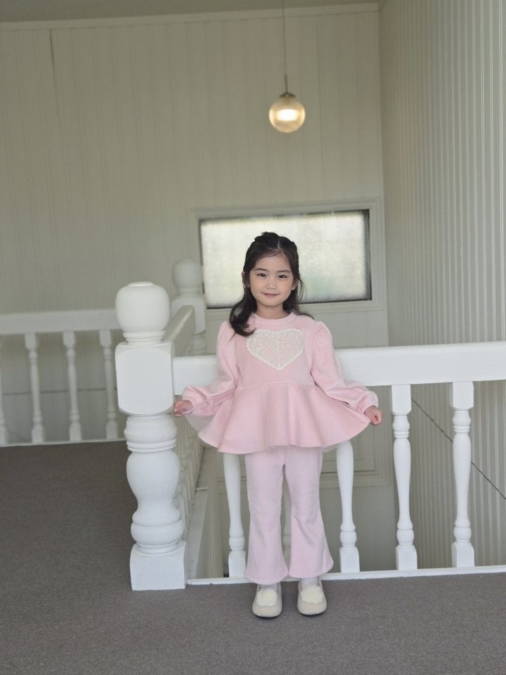 Joy ello - Korean Children Fashion - #Kfashion4kids - Heart Tulle Set
