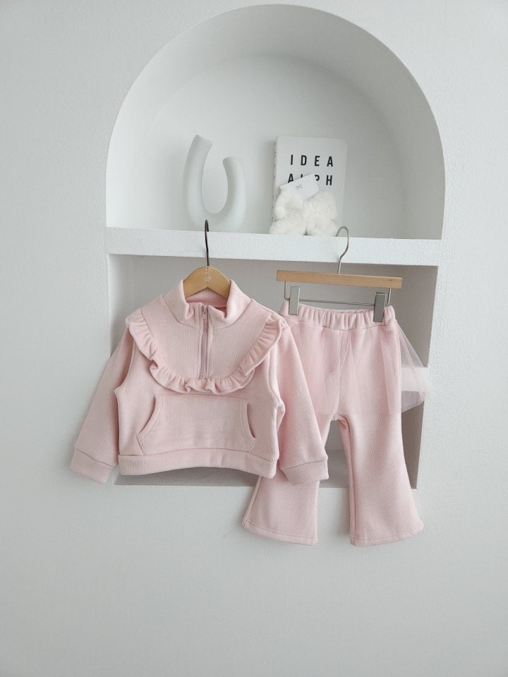 Joy ello - Korean Children Fashion - #designkidswear - Mink Tulle Zip-Up Set - 10