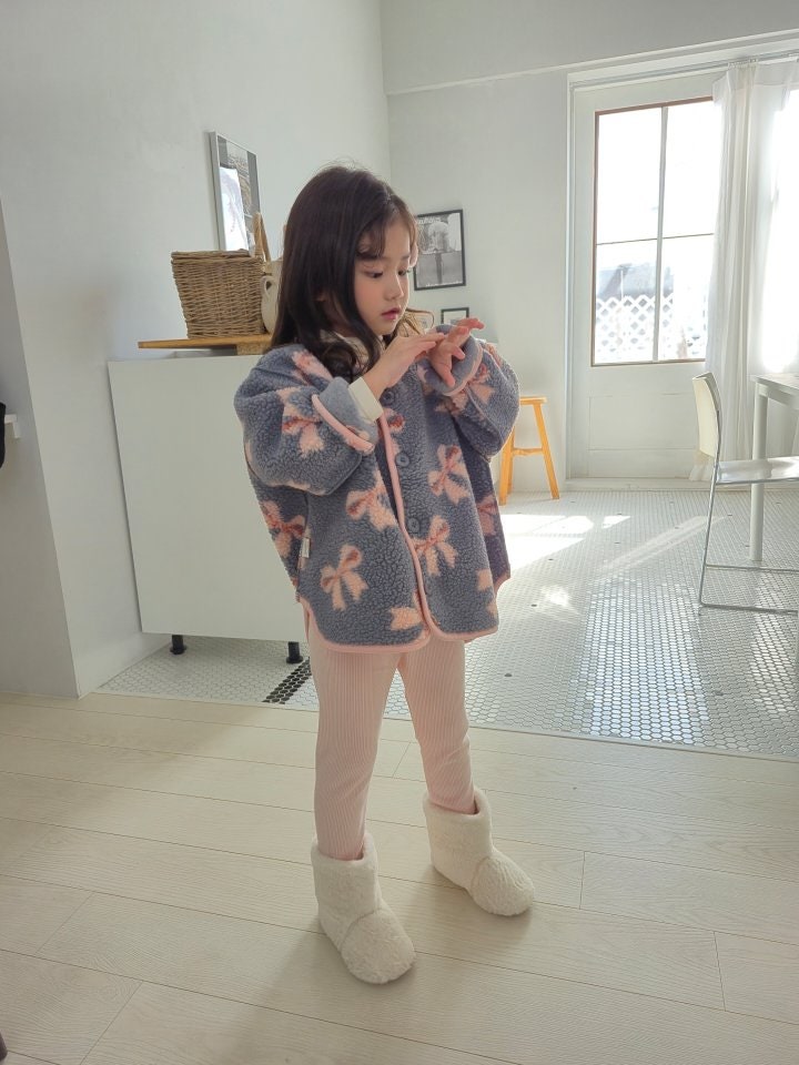 Joy ello - Korean Children Fashion - #kidsshorts - Mink Ribbed Leggings - 6