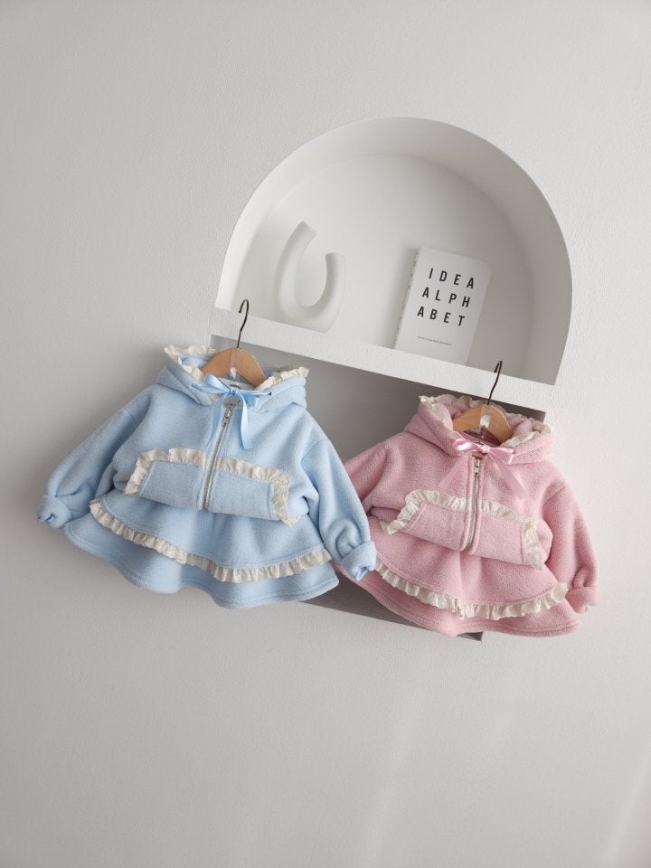 Joy ello - Korean Children Fashion - #kidzfashiontrend - Soft Tiered Hood Set