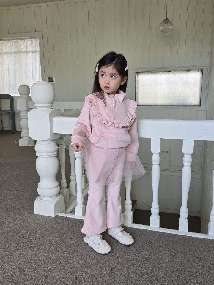 Joy ello - Korean Children Fashion - #magicofchildhood - Mink Tulle Zip-Up Set - 2