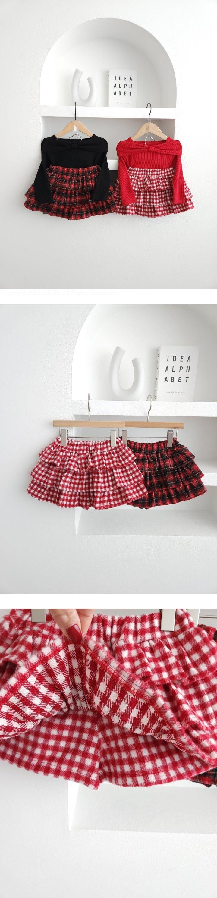 Joy ello - Korean Children Fashion - #magicofchildhood - Christmas Tiered Skirt