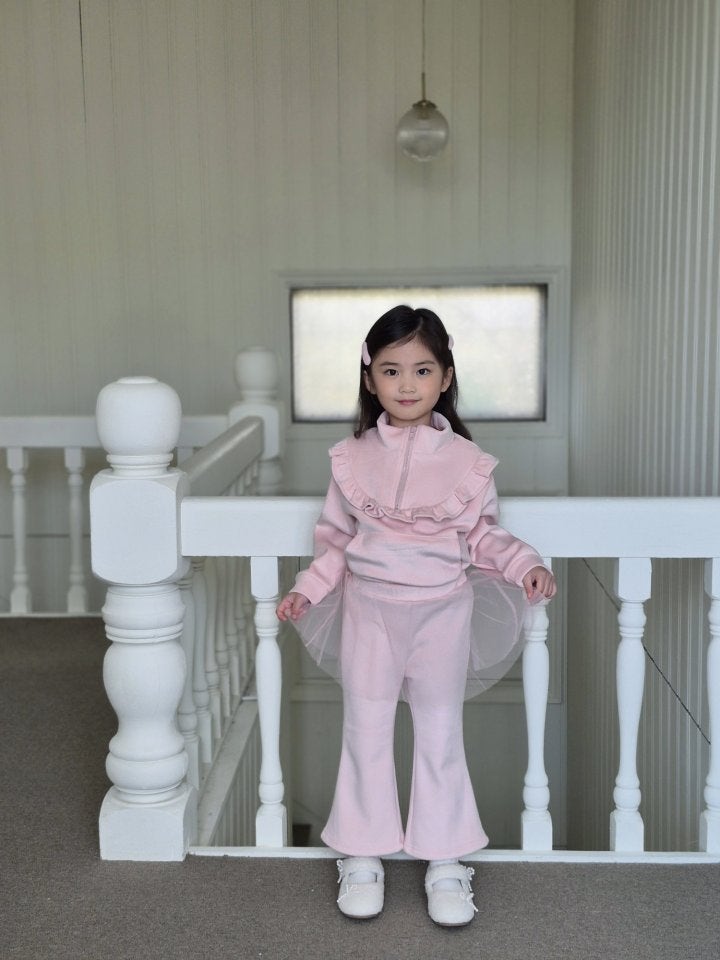 Joy ello - Korean Children Fashion - #minifashionista - Mink Tulle Zip-Up Set - 4