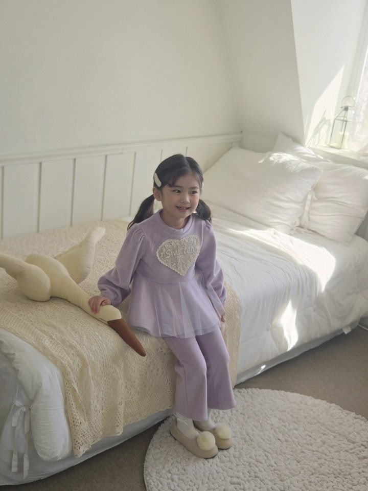 Joy ello - Korean Children Fashion - #toddlerclothing - Heart Tulle Set - 7