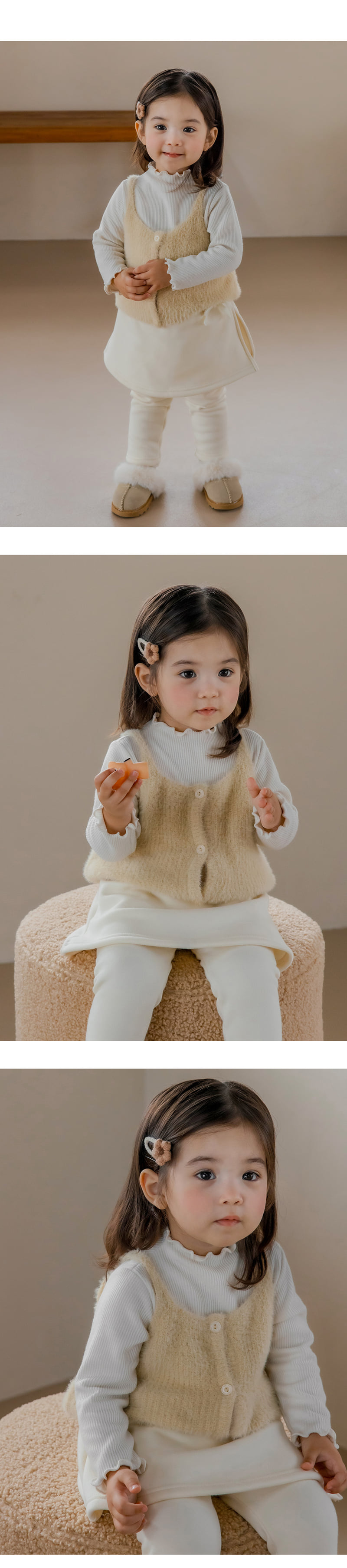 Kids Clara - Korean Baby Fashion - #babyboutique - Lovely Fleece Baby Leggings Skirt - 5
