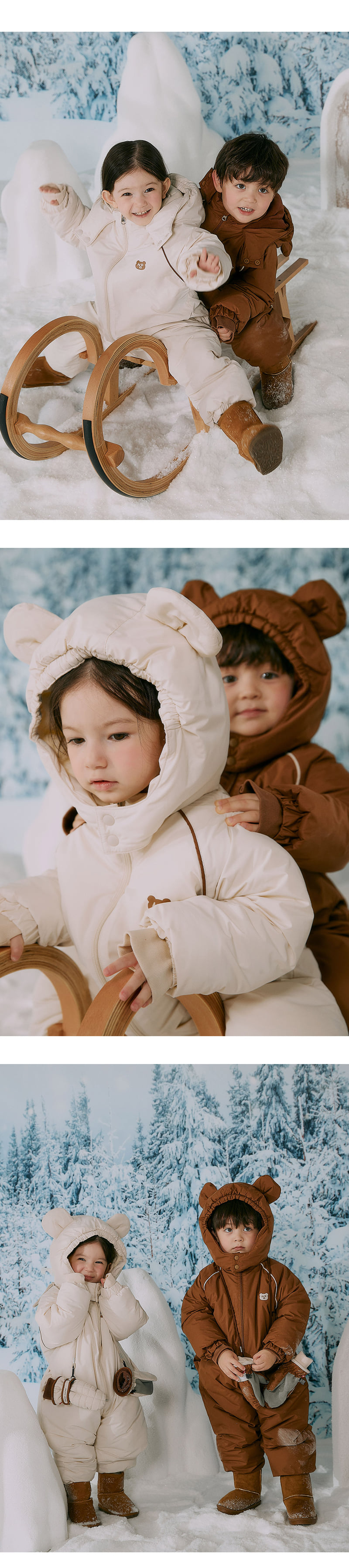 Kids Clara - Korean Baby Fashion - #babyboutique - Happy Bear Ski Suit - 7