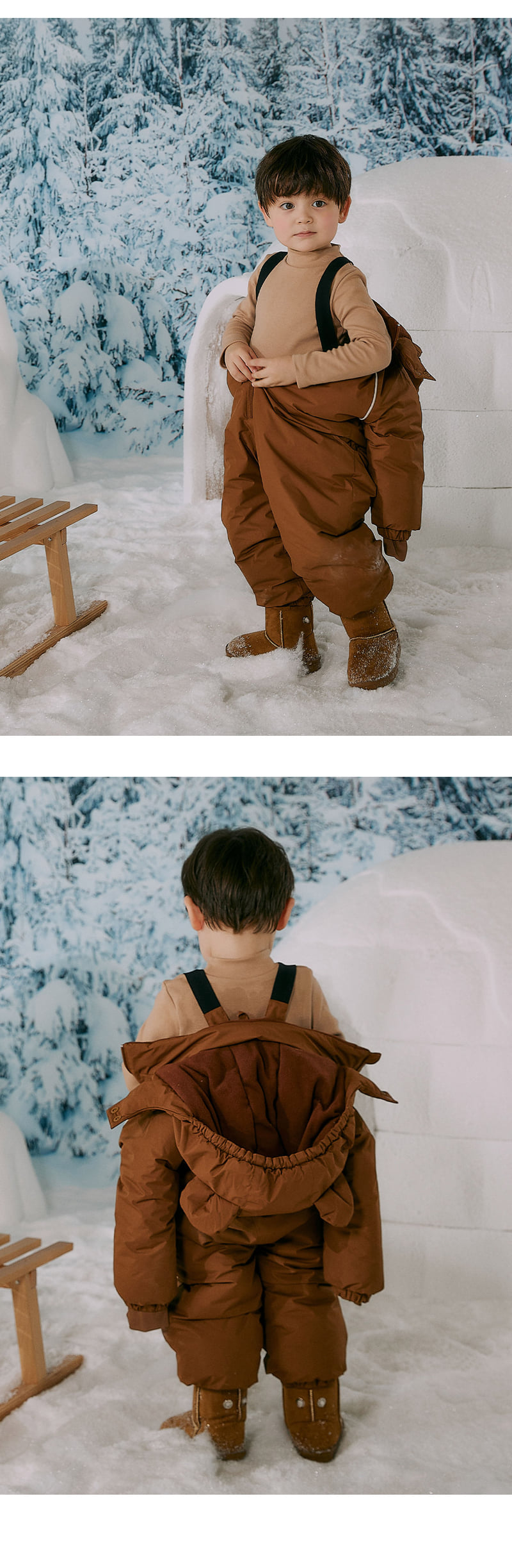 Kids Clara - Korean Baby Fashion - #babyboutiqueclothing - Happy Bear Ski Suit - 8