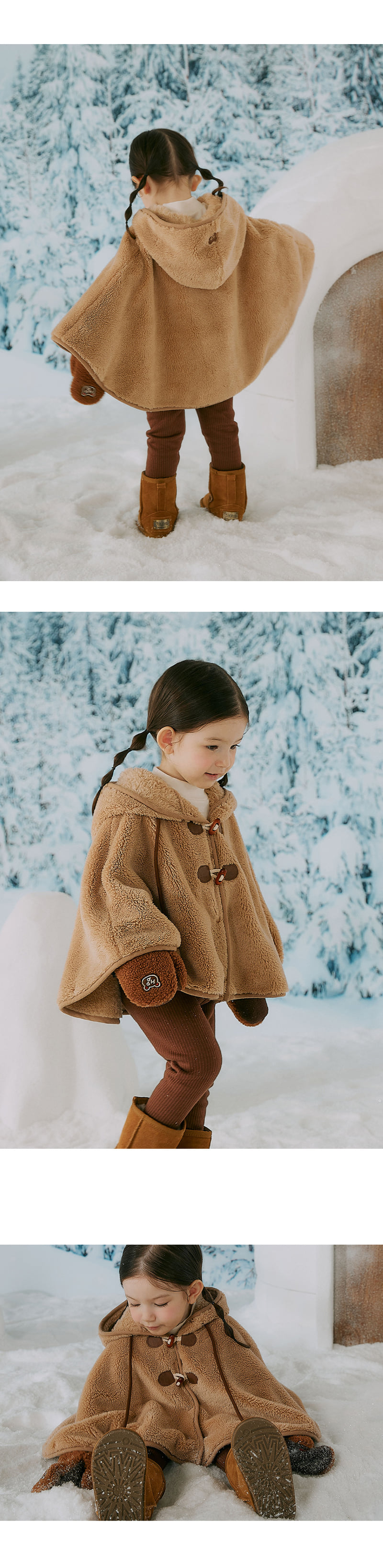 Kids Clara - Korean Baby Fashion - #babyclothing - Roti Duffle Fleece Baby Cape - 3