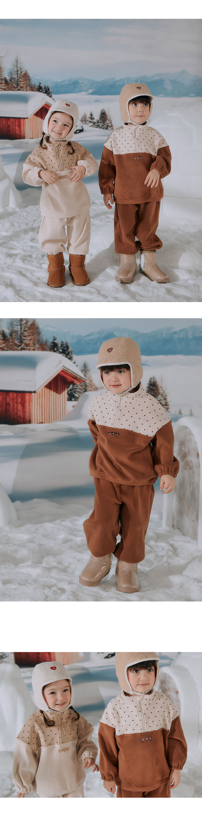 Kids Clara - Korean Baby Fashion - #babyclothing - Dartz Fleece Lined Set Up - 2