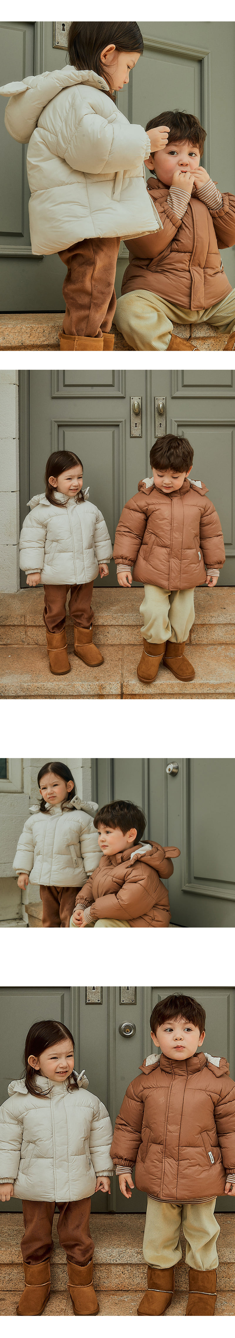 Kids Clara - Korean Baby Fashion - #babyfashion - Ribbed Vegan Baby Padded Jacket - 2