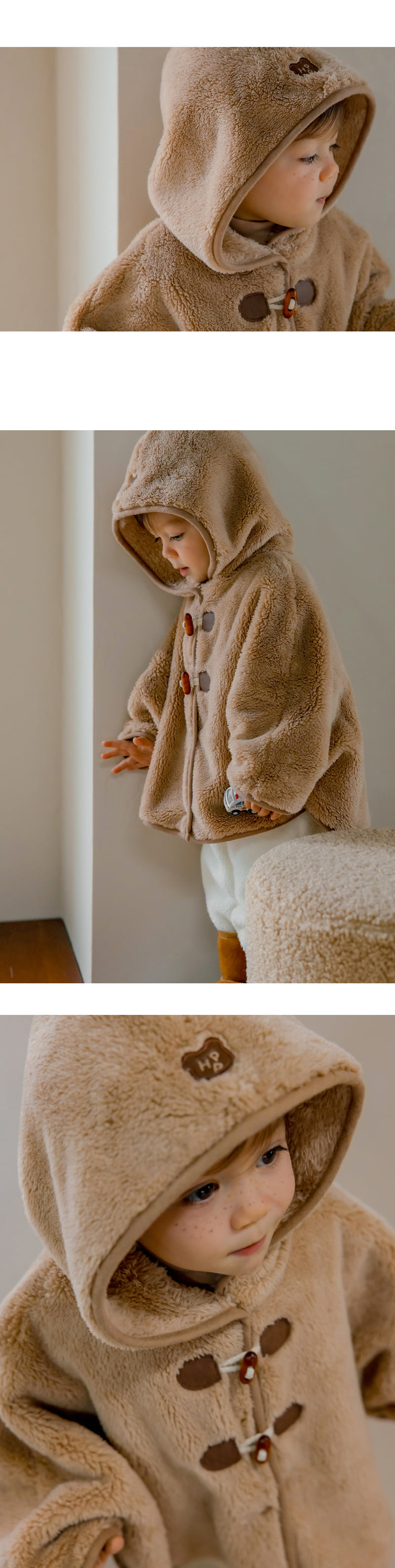 Kids Clara - Korean Baby Fashion - #babyfever - Roti Duffle Fleece Baby Cape - 5