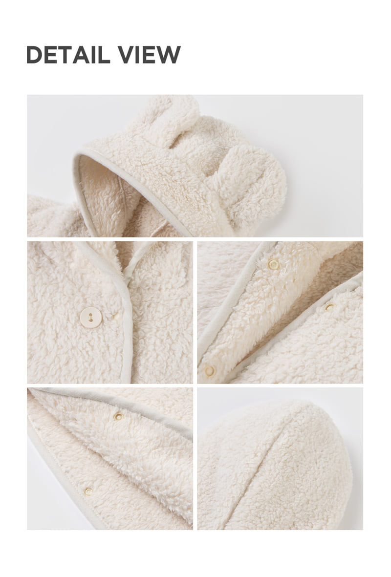 Kids Clara - Korean Baby Fashion - #babygirlfashion - Daini Fleece Baby Cape - 5