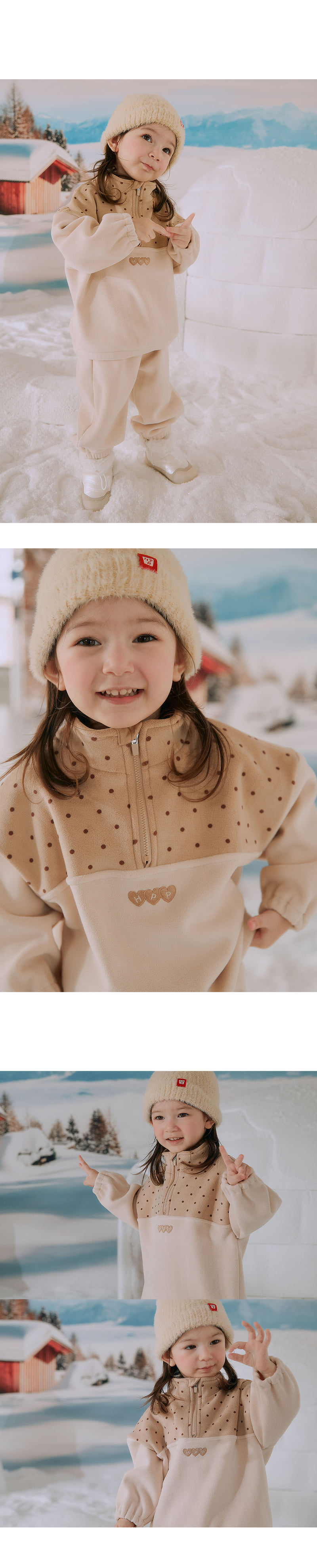 Kids Clara - Korean Baby Fashion - #babygirlfashion - Dartz Fleece Lined Set Up - 5