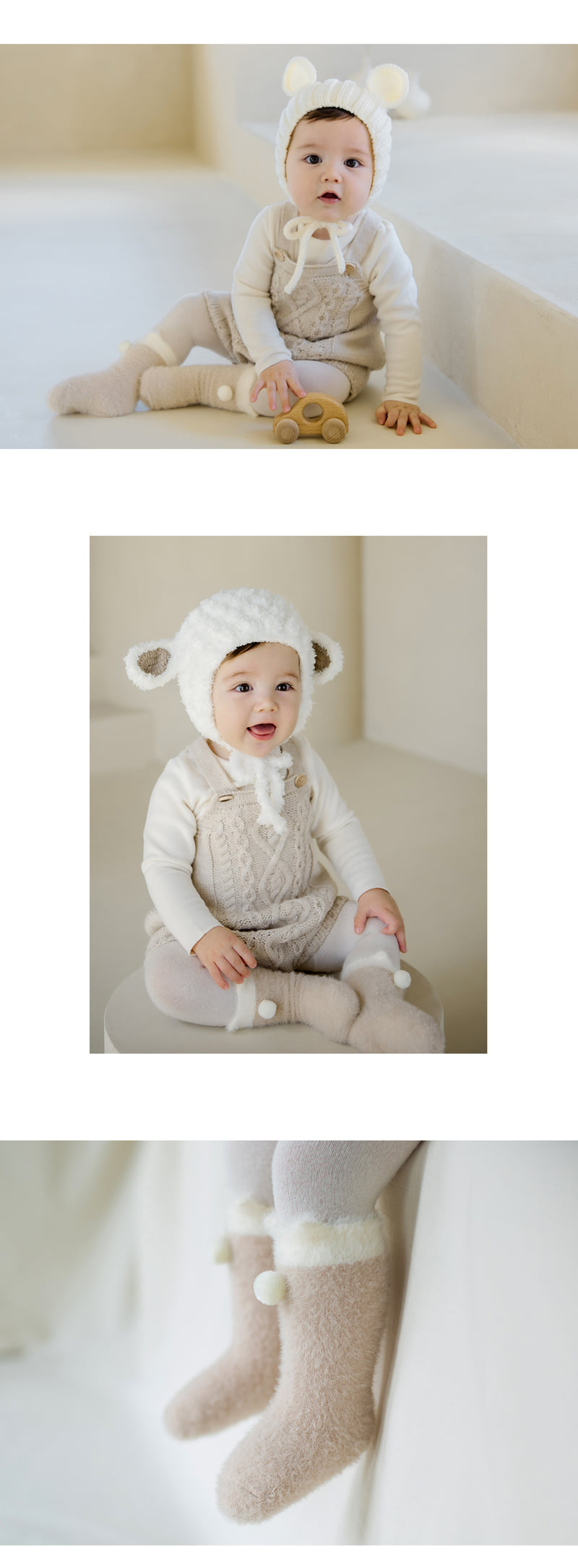 Kids Clara - Korean Baby Fashion - #babyoninstagram - Teddy Winter Baby Boots (set of 5) - 3