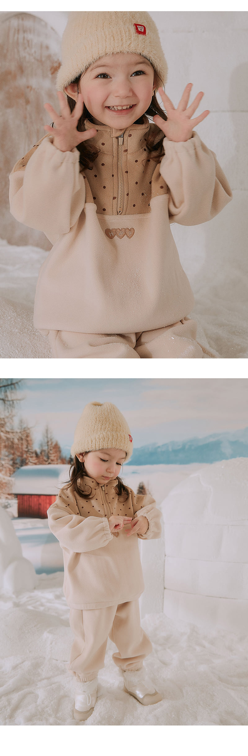 Kids Clara - Korean Baby Fashion - #babyoninstagram - Dartz Fleece Lined Set Up - 7