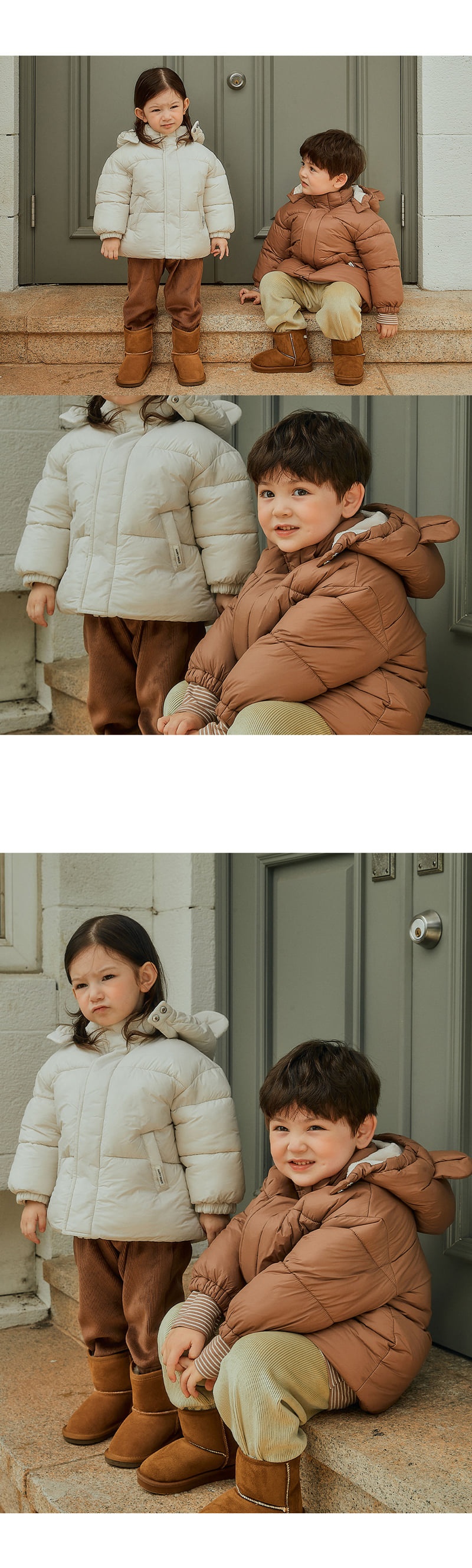 Kids Clara - Korean Baby Fashion - #babyootd - Ribbed Vegan Baby Padded Jacket - 7