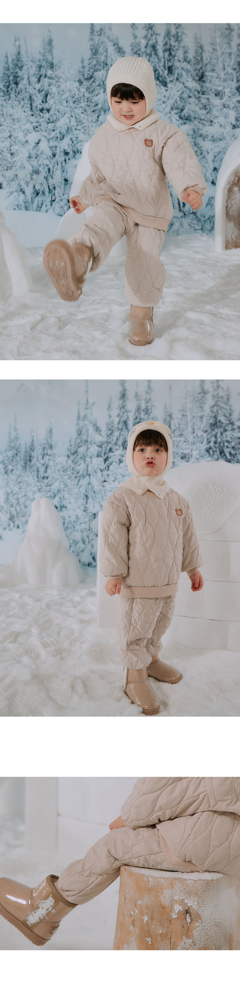 Kids Clara - Korean Baby Fashion - #babyootd - Ellado Padded Baby Jogger Pants - 2