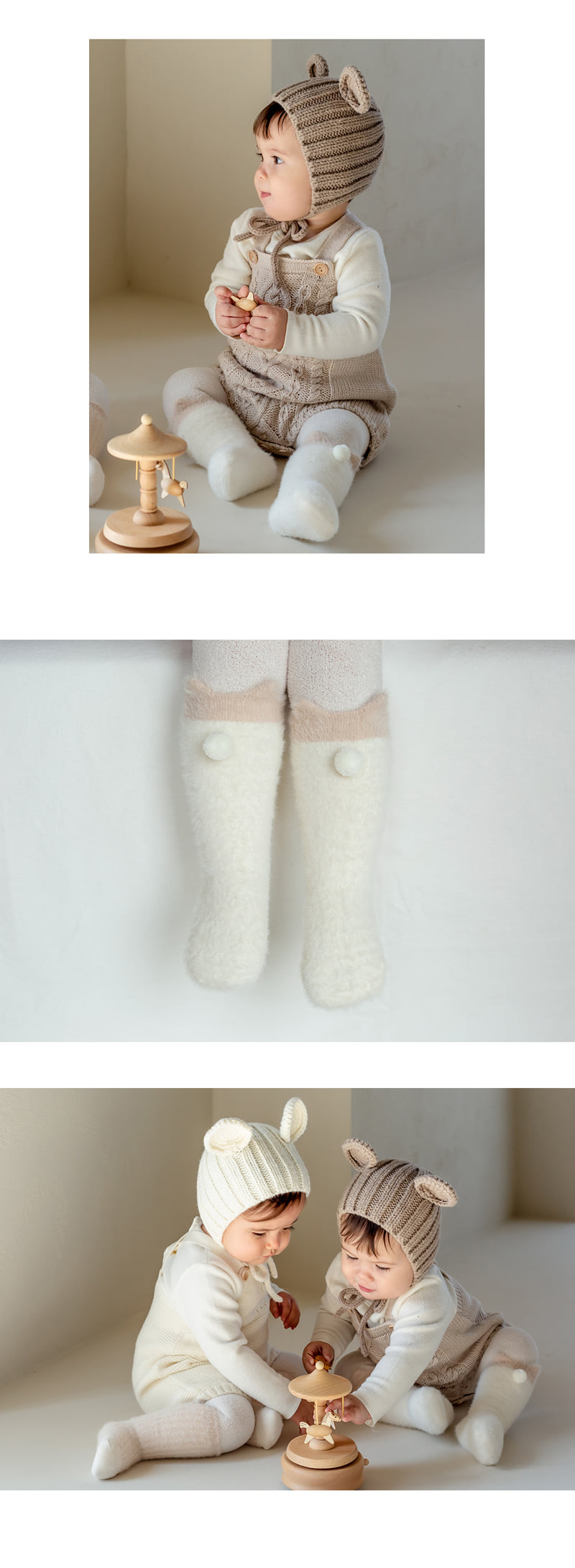 Kids Clara - Korean Baby Fashion - #babyoutfit - Teddy Winter Baby Boots (set of 5) - 5