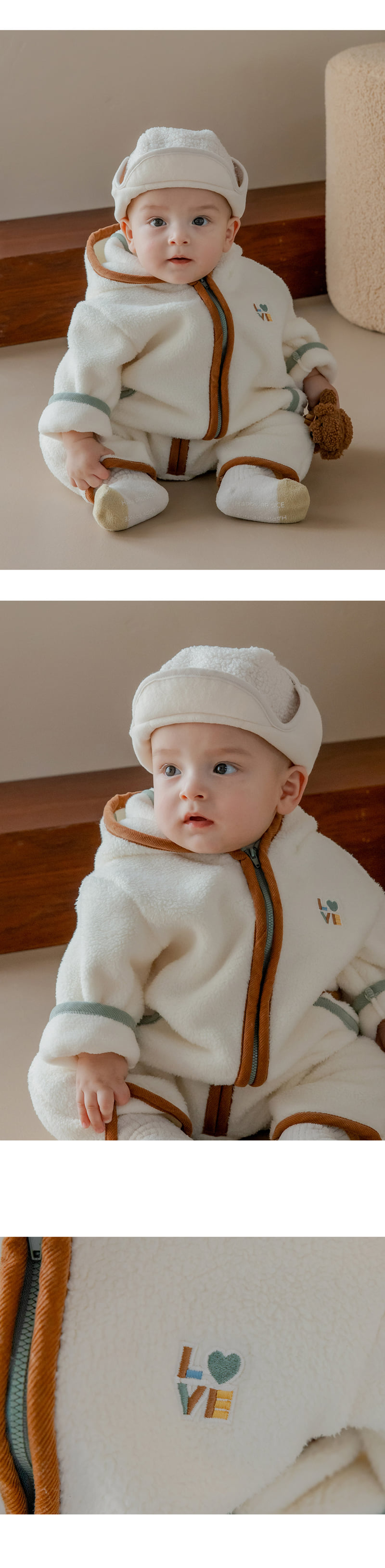 Kids Clara - Korean Baby Fashion - #babyoutfit - Loyle Fleece Jumpsuit - 2