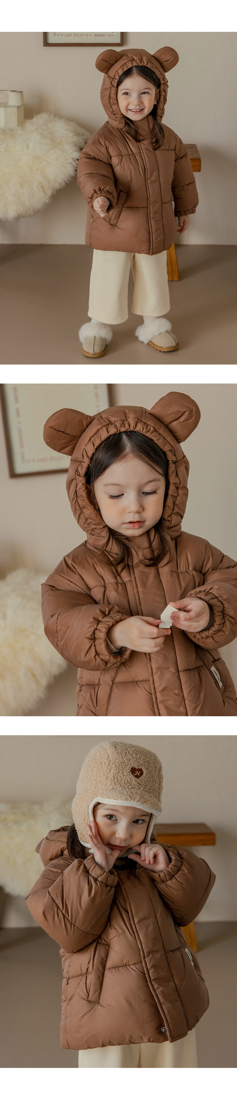 Kids Clara - Korean Baby Fashion - #babyoutfit - Ribbed Vegan Baby Padded Jacket - 8