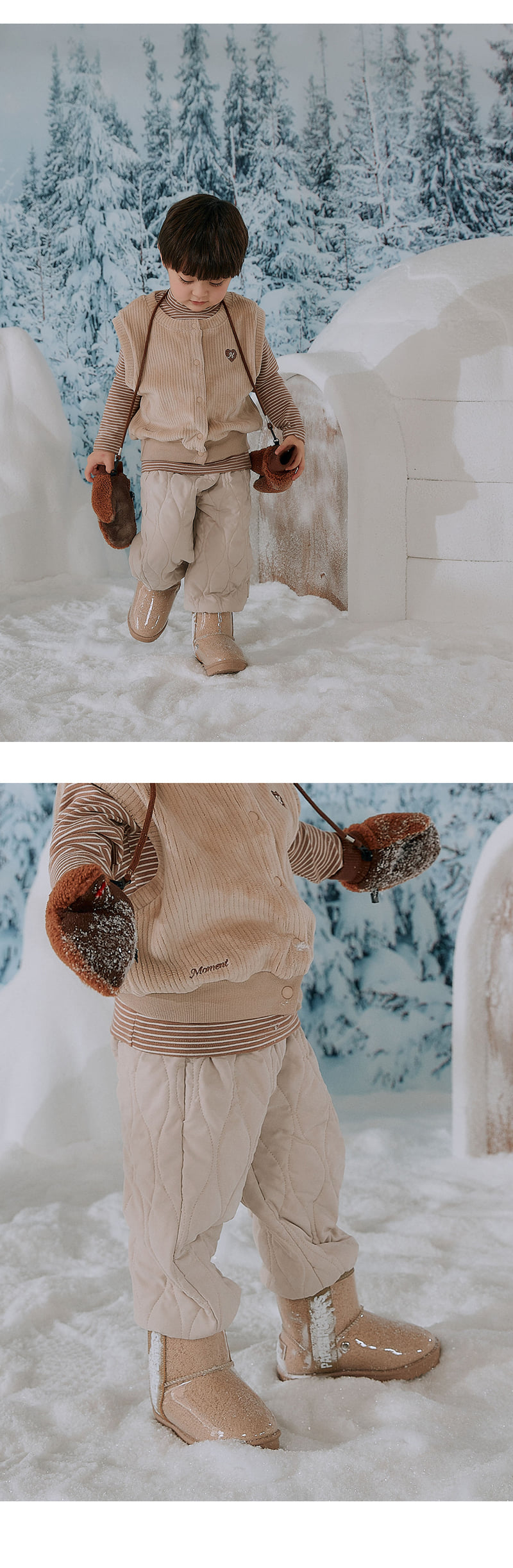 Kids Clara - Korean Baby Fashion - #babyoutfit - Ellado Padded Baby Jogger Pants - 4