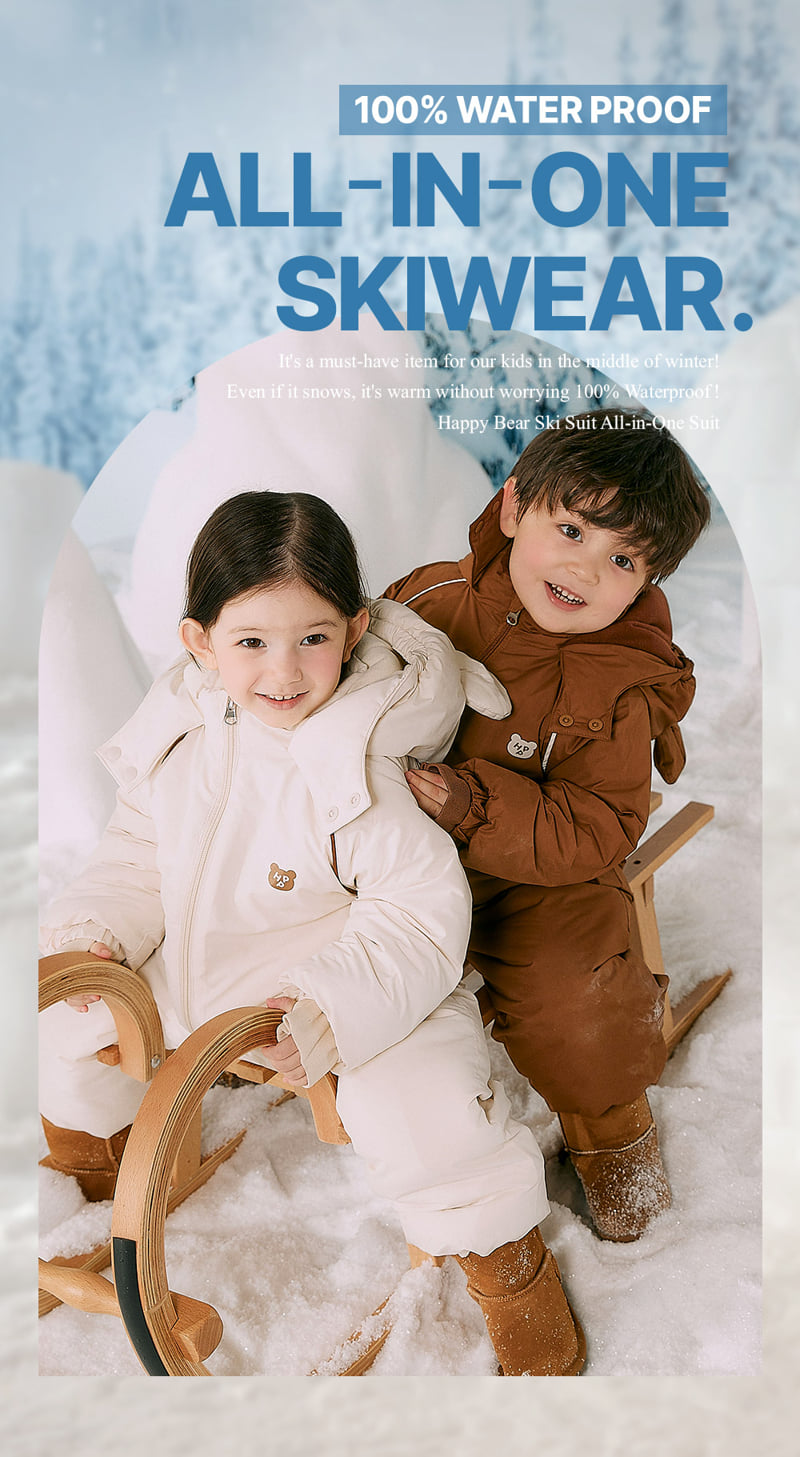 Kids Clara - Korean Baby Fashion - #babyoutfit - Happy Bear Ski Suit